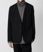 画像をギャラリービューアに読み込む, TTACHMENT アタッチメントのNY/CO STRETCH JERSEY COLLARLESS JACKET - BLACK 公式通販サイトsession福岡セレクトショップ
