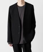 画像をギャラリービューアに読み込む, ATTACHMENT アタッチメントのPE STRETCH DOUBLE CLOTH COLLARLESS JACKET - BLACK 公式通販サイトsession福岡セレクトショップ
