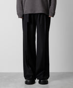 画像をギャラリービューアに読み込む, ATTACHMENT アタッチメントのWASHABLE WO/PE STRETCH SAXONY BELTED WIDE TROUSERS - BLACK 公式通販サイトsession福岡セレクトショップ
