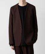 画像をギャラリービューアに読み込む, ATTACHMENT アタッチメントのPE STRETCH DOUBLE CLOTH COLLARLESS JACKET - BROWN 公式通販サイトsession福岡セレクトショップ
