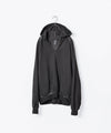 【 VEIN 】JUMBERCA TERRY COLD DYED SLIT HOODIE - GRAY