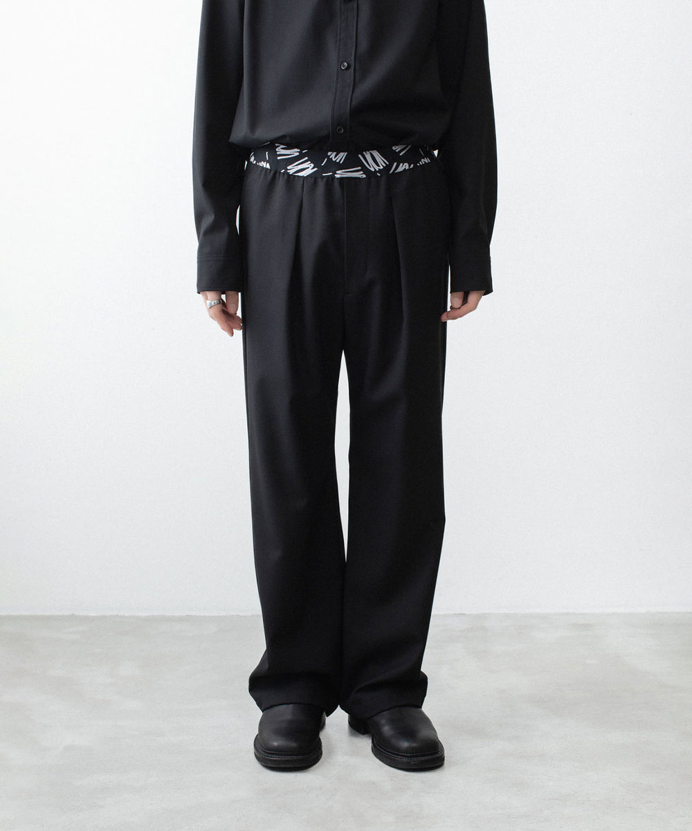 VEIN ヴェインの3/60 HIGH TWIST WOOL TRO EASY TROUSERS - BLACKの公式通販サイトsession福岡セレクトショップ