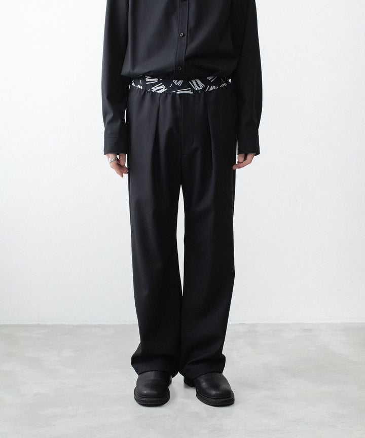 VEIN ヴェインの3/60 HIGH TWIST WOOL TRO EASY TROUSERS - BLACKの公式通販サイトsession福岡セレクトショップ