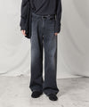 【 ATTACHMENT 】11OZ DENIM FLAP JEANS - BLACK