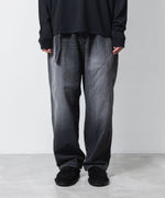 画像をギャラリービューアに読み込む, ATTACHMENT / EXCLUSIVE ITEMアタッチメントの11oz DENIM 1TUCK BELTED PANTS  - BLACKの公式通販サイトsession福岡セレクトショップ
