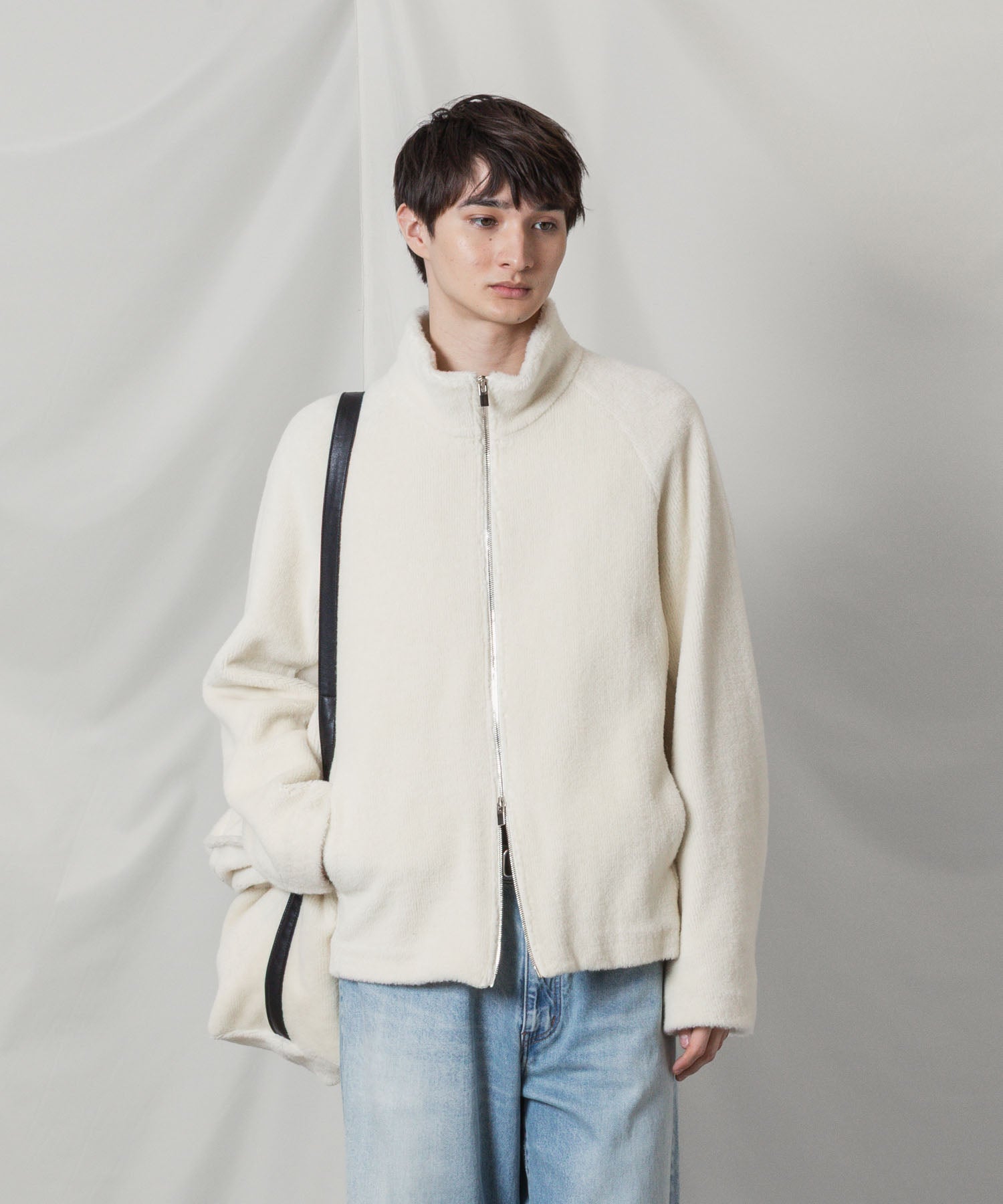 ATTACHMENT アタッチメントのWO/ALPACA BOA ZIP UP BLOUSON - OFF WHITEの公式通販サイトsession福岡セレクトショップ