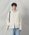 【 ATTACHMENT 】WO/ALPACA BOA ZIP UP BLOUSON - OFF WHITE