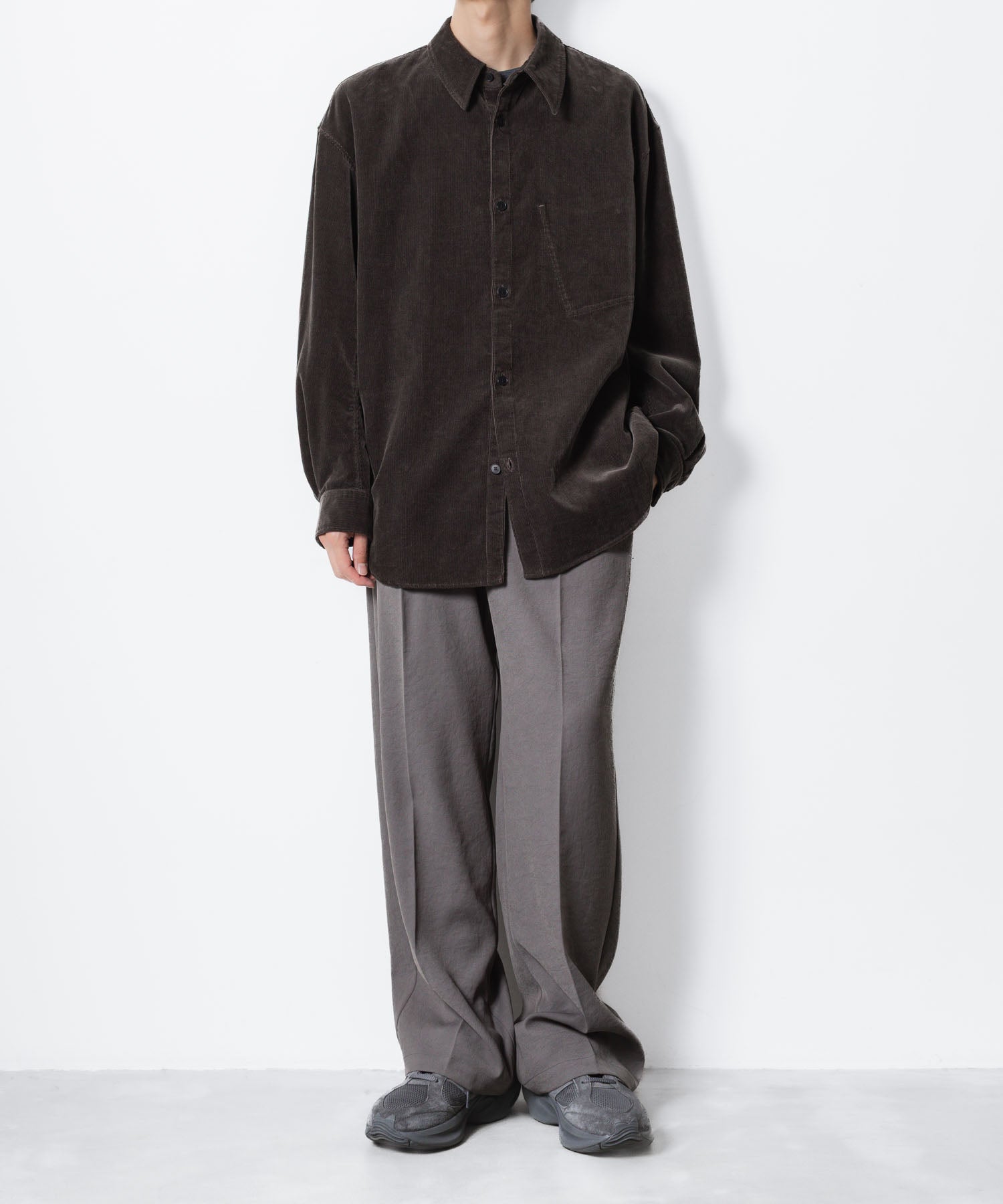 VEIN ヴェインのPE KERSEY 1TUCK TROUSERS - GRAYの公式通販サイトsession福岡セレクトショップ