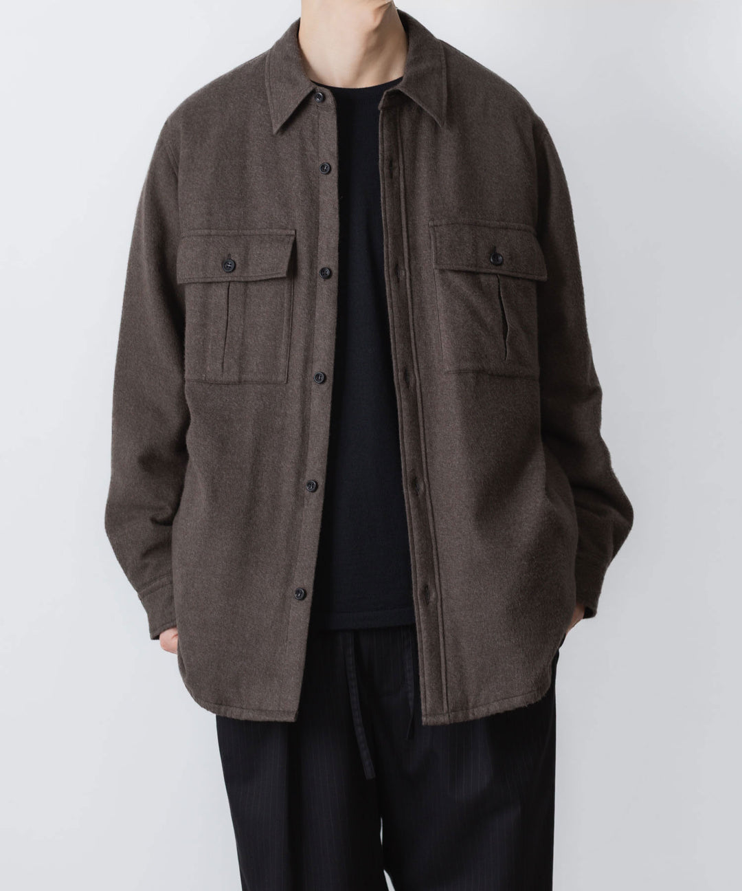 ATTACHMENT アタッチメントのRY/CO/SI FLANNEL PADDING L/S SHIRT - D.GRAYの公式通販サイトsession福岡セレクトショップ