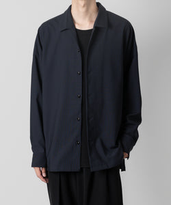 ATTACHMENT アタッチメントのPE/RY STRETCH TROPICAL OVERSIZED OPENCOLLAR L/S SHIRT - NAVY 公式通販サイトsession福岡セレクトショップ