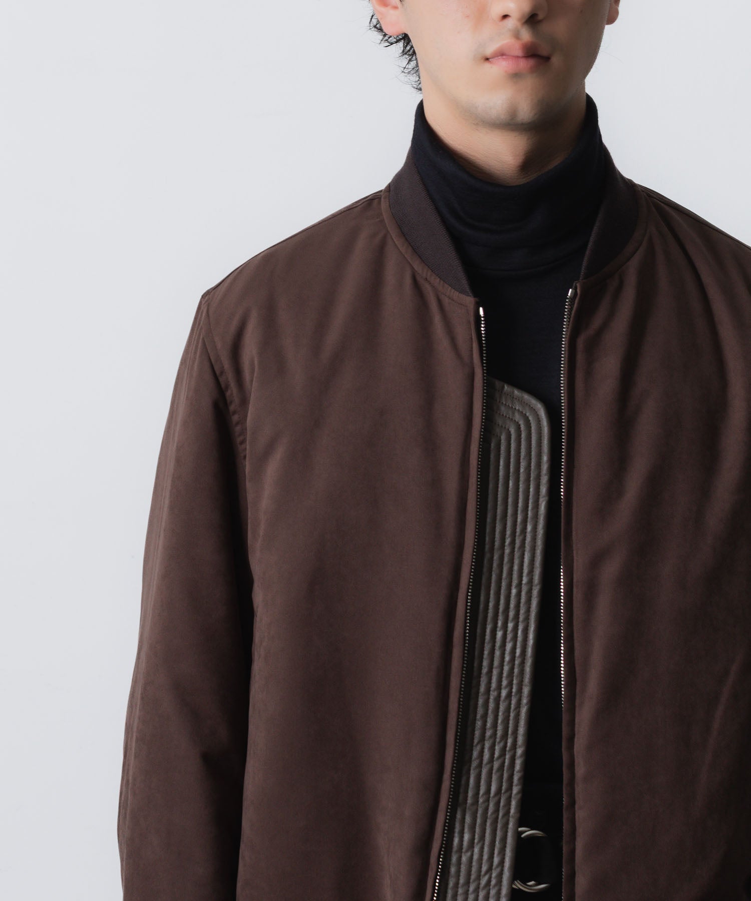 VEIN ヴェインのSYNTHETIC SUEDE LEATHER BOMBER JKT - BROWNの公式通販サイトsession福岡セレクトショップ