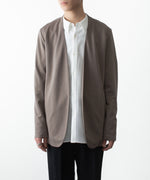 画像をギャラリービューアに読み込む, ATTACHMENT アタッチメントのCOTTON DOUBLE FACE COLLARLESS CARDIGAN - KHAKI GRAYの公式通販サイトsession福岡セレクトショップ
