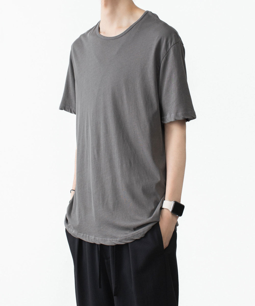 ATTACHMENT アタッチメントの100/3 HIGH TWIST JERSEY SLIM FIT S/S TEE - GRAYの公式通販サイトsession福岡セレクトショップ
