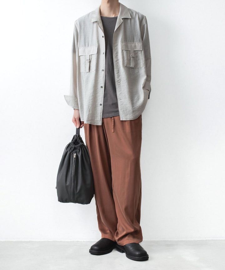ATTACHMENT アタッチメントのCU/PE FIBRIL SATIN EASY TROUSERS - L.BROWNの公式通販サイトsession福岡セレクトショップ