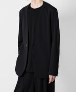 画像をギャラリービューアに読み込む, ATTACHMENT アタッチメントのNY/CO STRETCH JERSEY COLLARLESS JACKET - BLACK 公式通販サイトsession福岡セレクトショップ
