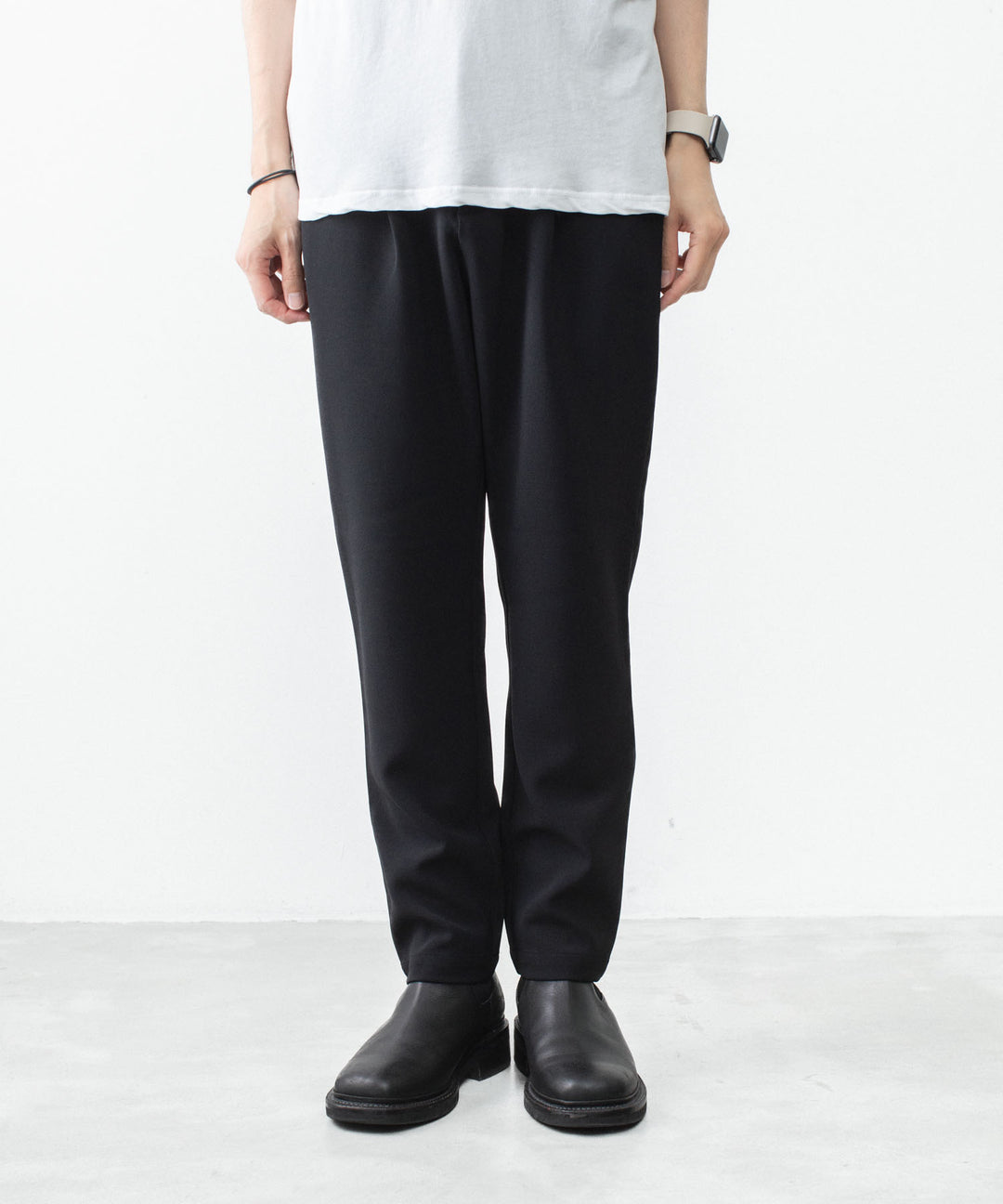 ATTACHMENT アタッチメントのPE STRETCH DOUBLE CLOTH REGULAR FIT EASY TROUSERS - BLACKの公式通販サイトsession福岡セレクトショップ
