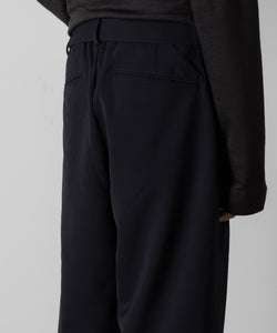 ATTACHMENT アタッチメントのPE STRETCH DOUBLE CLOTH BELTED TAPERED FIT TROUSERS - NAVY 公式通販サイトsession福岡セレクトショップ