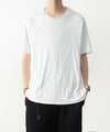 【 ATTACHMENT 】CO/CU JERSEY SLIM FIT LAYERED S/S TEE - WHITE