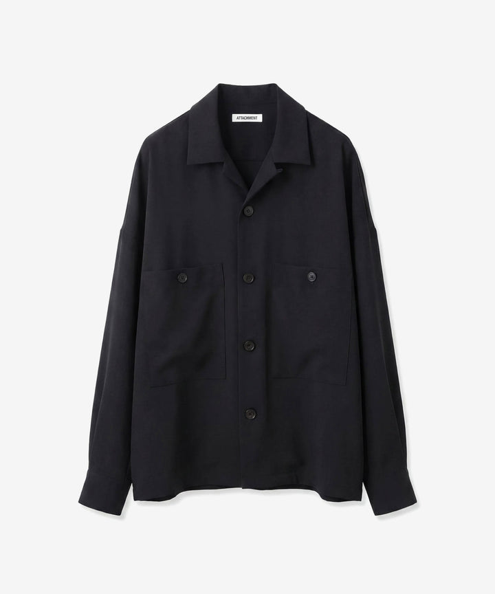 ATTACHMENT / EXCLUSIVE ITEMアタッチメントのPE LIGHT TROPICAL OVERSIZED SHIRT BLOUSON - BLACKの公式通販サイトsession福岡セレクトショップ