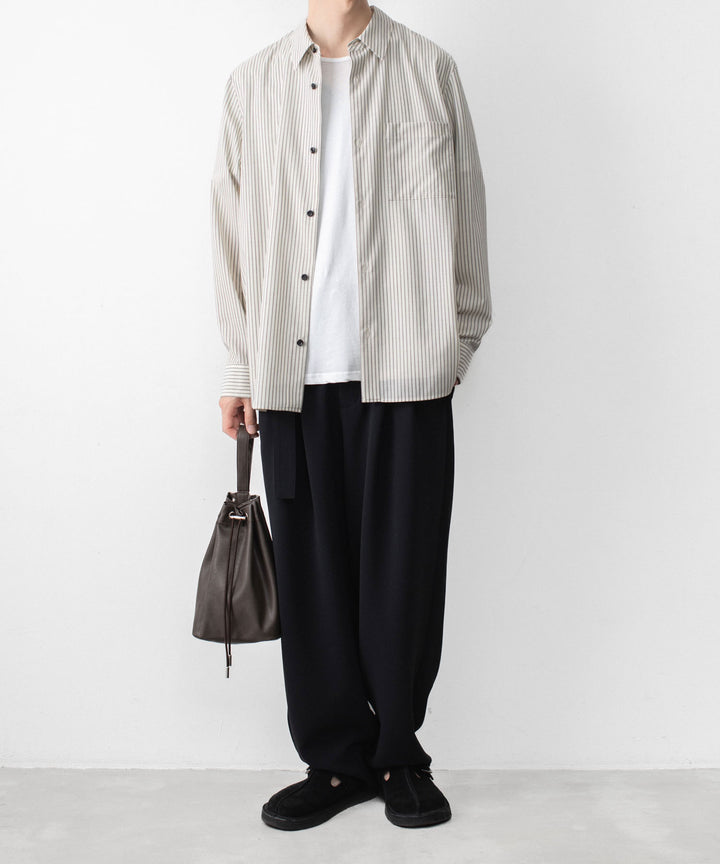 ATTACHMENT アタッチメントのWO/PE STRIPE L/S SHIRT - S.GRAYの公式通販サイトsession福岡セレクトショップ