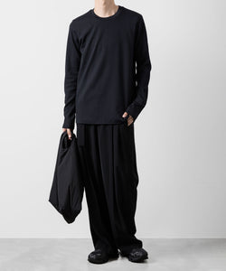 ATTACHMENT アタッチメントのPE STRETCH RIB SLIM FIT L/S TEE - NAVY 公式通販サイトsession福岡セレクトショップ