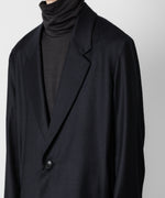 画像をギャラリービューアに読み込む, ATTACHMENT アタッチメントのWASHABLE WO/PE STRETCH SAXONY OVERSIZED LIGHT JACKET - NAVY 公式通販サイトsession福岡セレクトショップ
