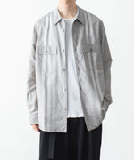 画像をギャラリービューアに読み込む, ATTACHMENT アタッチメントのCO/TEN JACQUARD LAWN PATCH POCKET L/S SHIRT - S.GRAYの公式通販サイトsession福岡セレクトショップ
