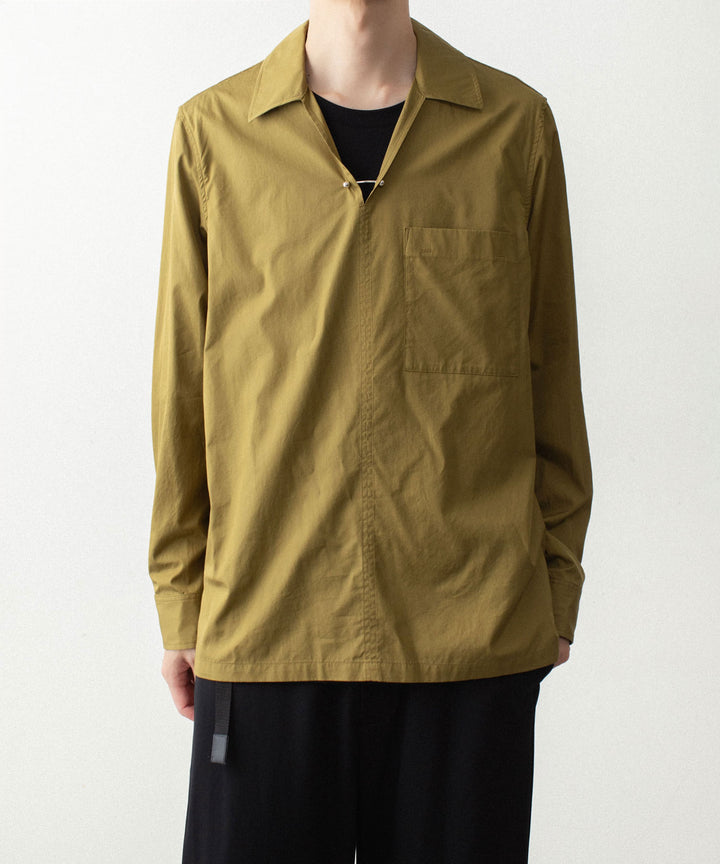 ATTACHMENT アタッチメントの140/2 GIZA BROAD PIERCED L/S SHIRT - D.YELLOWの公式通販サイトsession福岡セレクトショップ