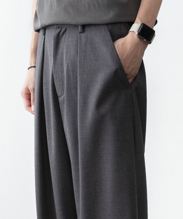 ATTACHMENT アタッチメントのWO/TA STRETCH TRO 1TUCK WIDE TROUSERS - D.GRAYの公式通販サイトsession福岡セレクトショップ