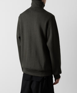 ato(アトウ)のSTAND COLLAR ZIP CARDIGAN  - KHAKI公式通販サイトsession福岡セレクトショップ