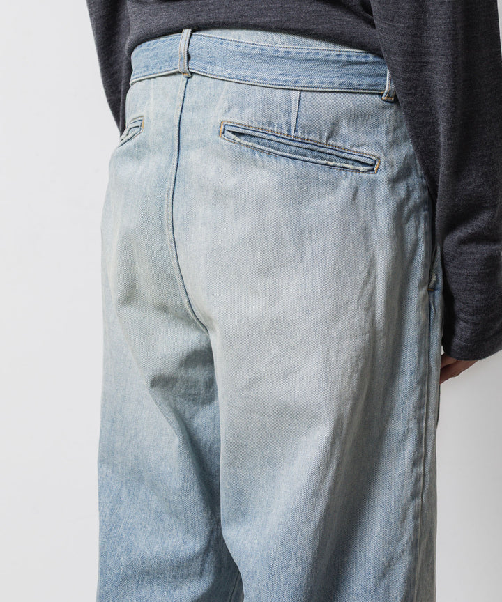 ATTACHMENT / EXCLUSIVE ITEMアタッチメントの11oz DENIM 1TUCK BELTED PANTS  - L.NAVYの公式通販サイトsession福岡セレクトショップ