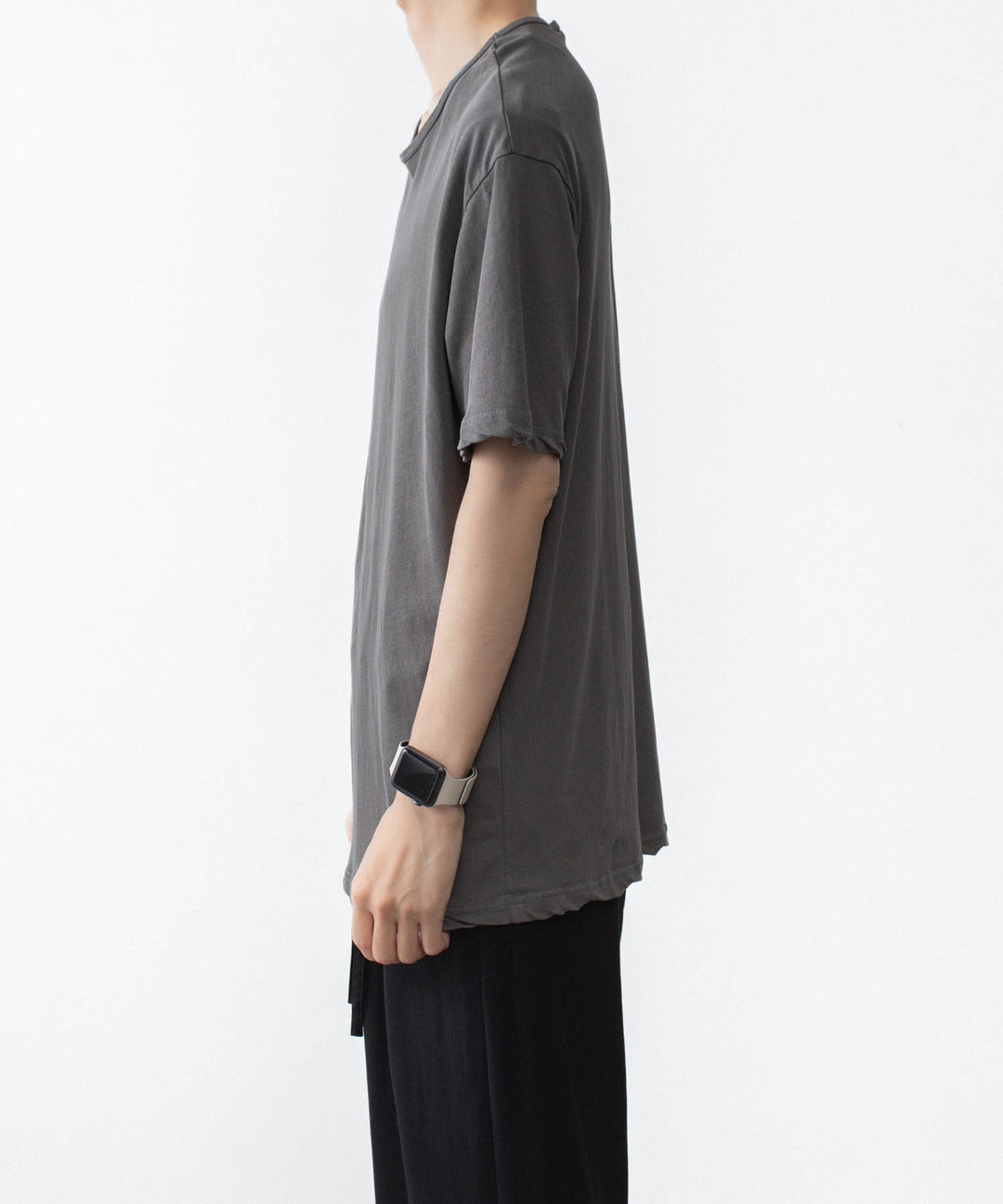 ATTACHMENT アタッチメントの100/3 HIGH TWIST JERSEY SLIM FIT S/S TEE - GRAYの公式通販サイトsession福岡セレクトショップ