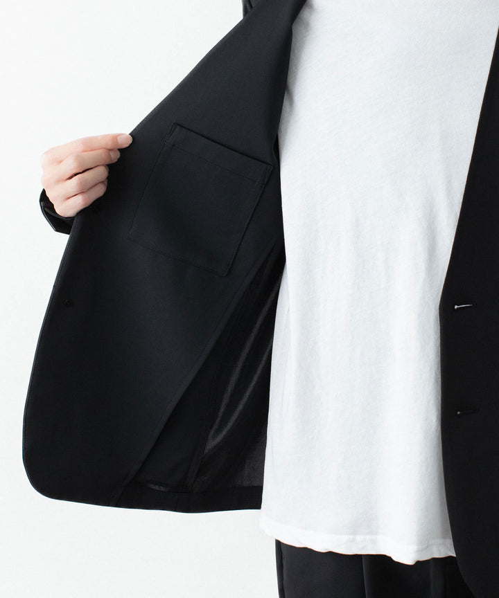 ATTACHMENT / EXCLUSIVE ITEMアタッチメントのLUCA MATTE TWIST COLLARLESS JKT - BLACKの公式通販サイトsession福岡セレクトショップ