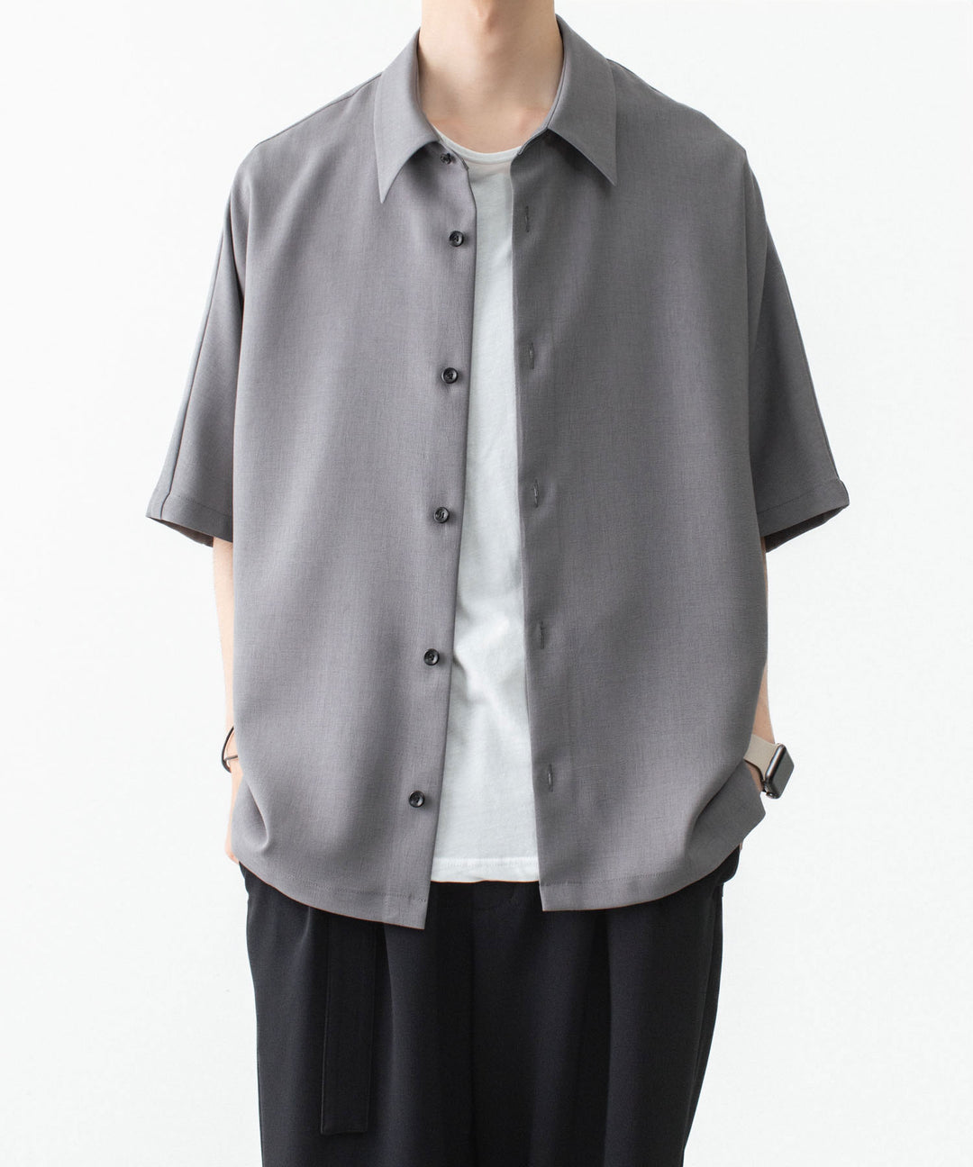 ATTACHMENT / EXCLUSIVE ITEMアタッチメントのPE LIGHT TROPICAL DOLMAN SLEEVE REGULAR COLLAR SHIRT S/S - L.GRAYの公式通販サイトsession福岡セレクトショップ