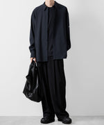 画像をギャラリービューアに読み込む, ATTACHMENT アタッチメントのPE STRETCH RIB SLIM FIT L/S TEE - NAVY 公式通販サイトsession福岡セレクトショップ
