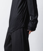 画像をギャラリービューアに読み込む, ATTACHMENT アタッチメントの1/60 WOOL SMOOTH HOODED PULLOVER - BLACKの公式通販サイトsession福岡セレクトショップ
