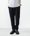 【 ATTACHMENT 】PE STRETCH DOUBLE CLOTH REGULAR FIT EASY TROUSERS - BLACK