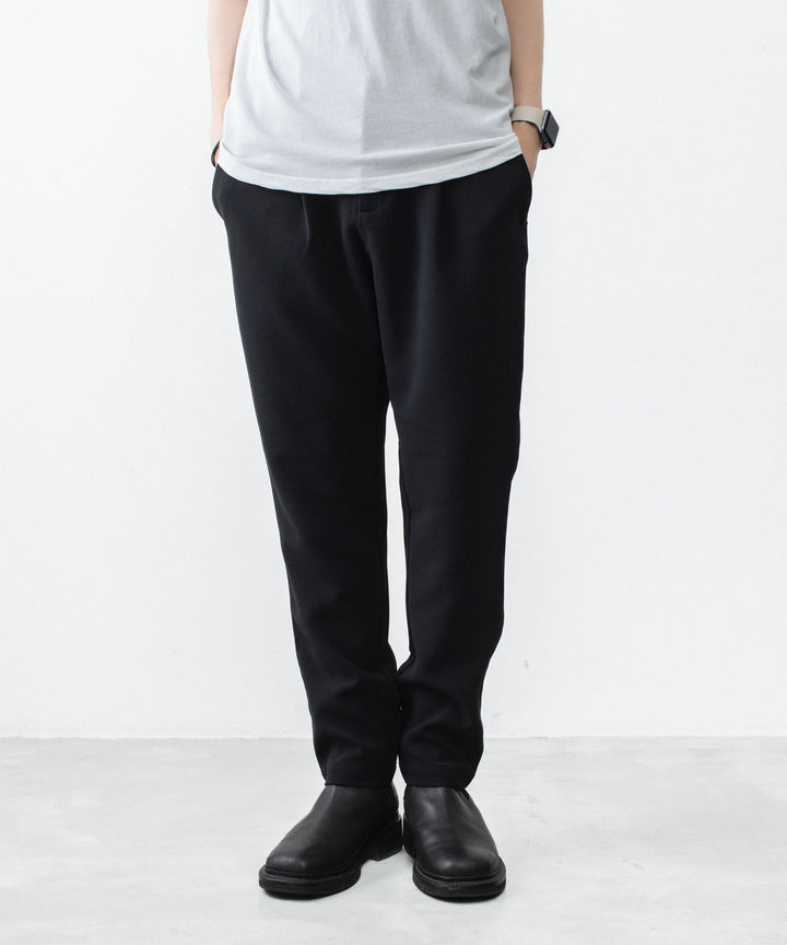 ATTACHMENT アタッチメントのPE STRETCH DOUBLE CLOTH REGULAR FIT EASY TROUSERS - BLACKの公式通販サイトsession福岡セレクトショップ