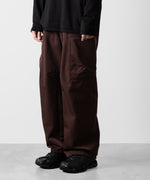 画像をギャラリービューアに読み込む, ATTACHMENT アタッチメントのNY/CO TWILL WIDE CARGO TROUSERS - BORDEAUX 公式通販サイトsession福岡セレクトショップ
