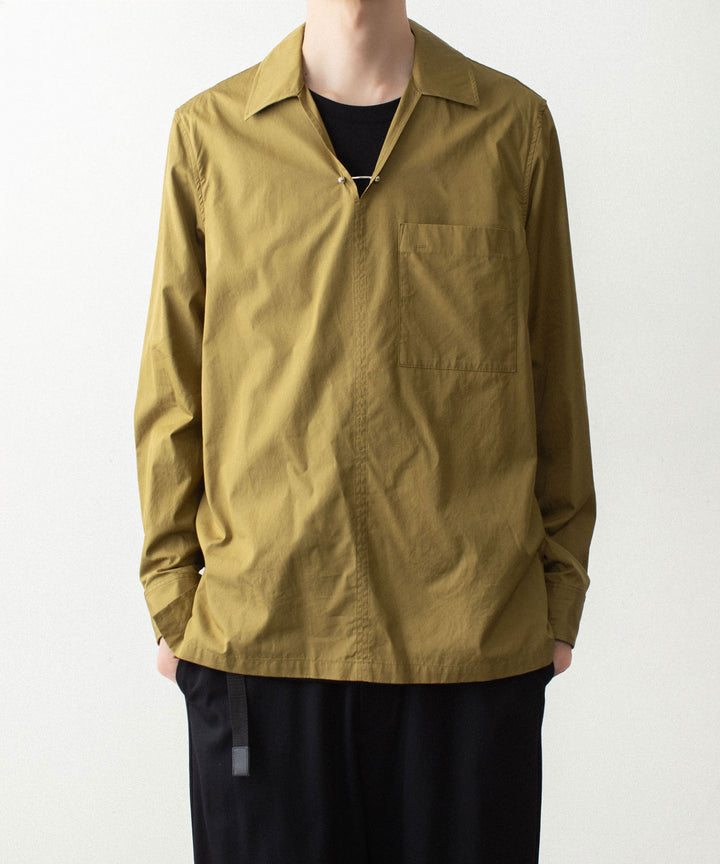 ATTACHMENT アタッチメントの140/2 GIZA BROAD PIERCED L/S SHIRT - D.YELLOWの公式通販サイトsession福岡セレクトショップ