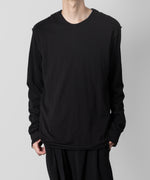 画像をギャラリービューアに読み込む, 【ATTACHMENT】ATTACHMENT アタッチメントの80/2 PIMA CO JERSEY SLIM FIT LAYERED L/S TEE - BLACK 公式通販サイトsession福岡セレクトショップ
