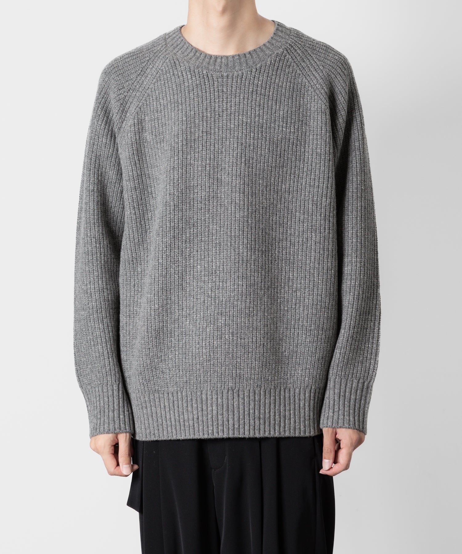 ATTACHMENT アタッチメントのBRITISH WO KNIT CREWNECK  PULLOVER - X.GRAY 公式通販サイトsession福岡セレクトショップ