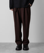 画像をギャラリービューアに読み込む, ATTACHMENT アタッチメントのPE STRETCH DOUBLE CLOTH BELTED TAPERED FIT TROUSERS - BROWN 公式通販サイトsession福岡セレクトショップ
