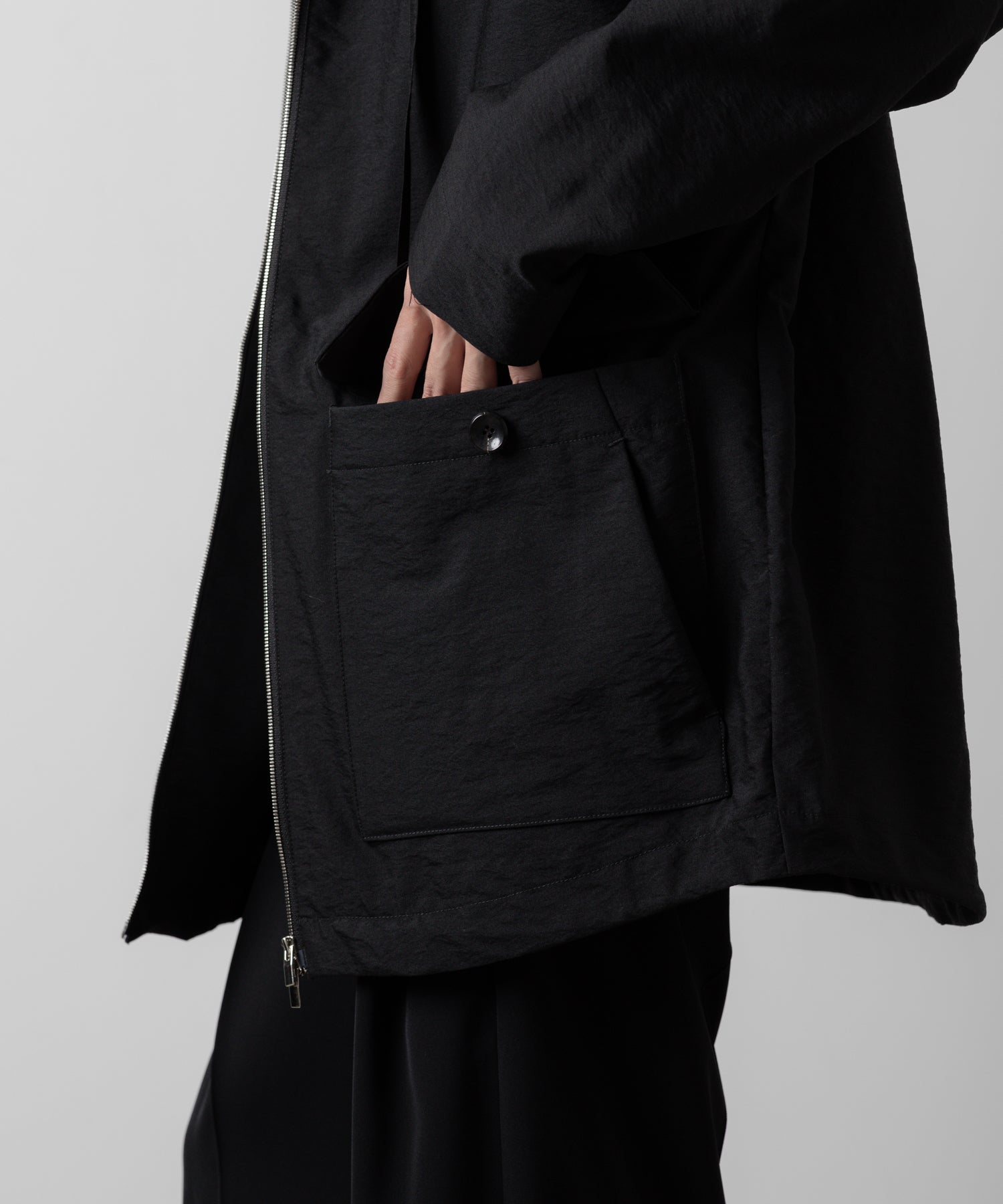 ATTACHMENT アタッチメントのWO/NY VOILE ZIP UP HOODED JACKET - BLACKの公式通販サイトsession福岡セレクトショップ