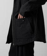 画像をギャラリービューアに読み込む, ATTACHMENT アタッチメントのWO/NY VOILE ZIP UP HOODED JACKET - BLACKの公式通販サイトsession福岡セレクトショップ
