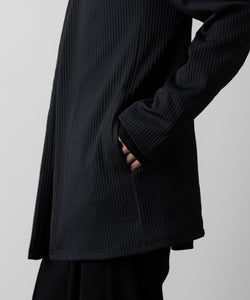 ATTACHMENT アタッチメントのPE STRETCH RIB COLLARLESS CARDIGAN - D.GRAY 公式通販サイトsession福岡セレクトショップ