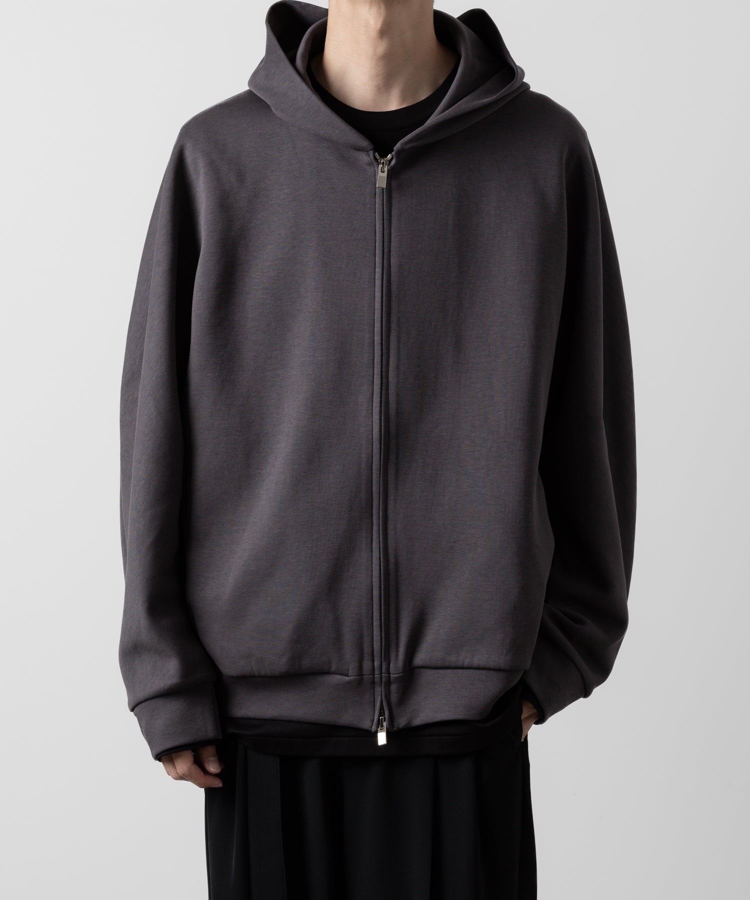 ATTACHMENT アタッチメントのCO/PE DOUBLE KNIT ZIP UP HOODIE - D.GRAY 公式通販サイトsession福岡セレクトショップ