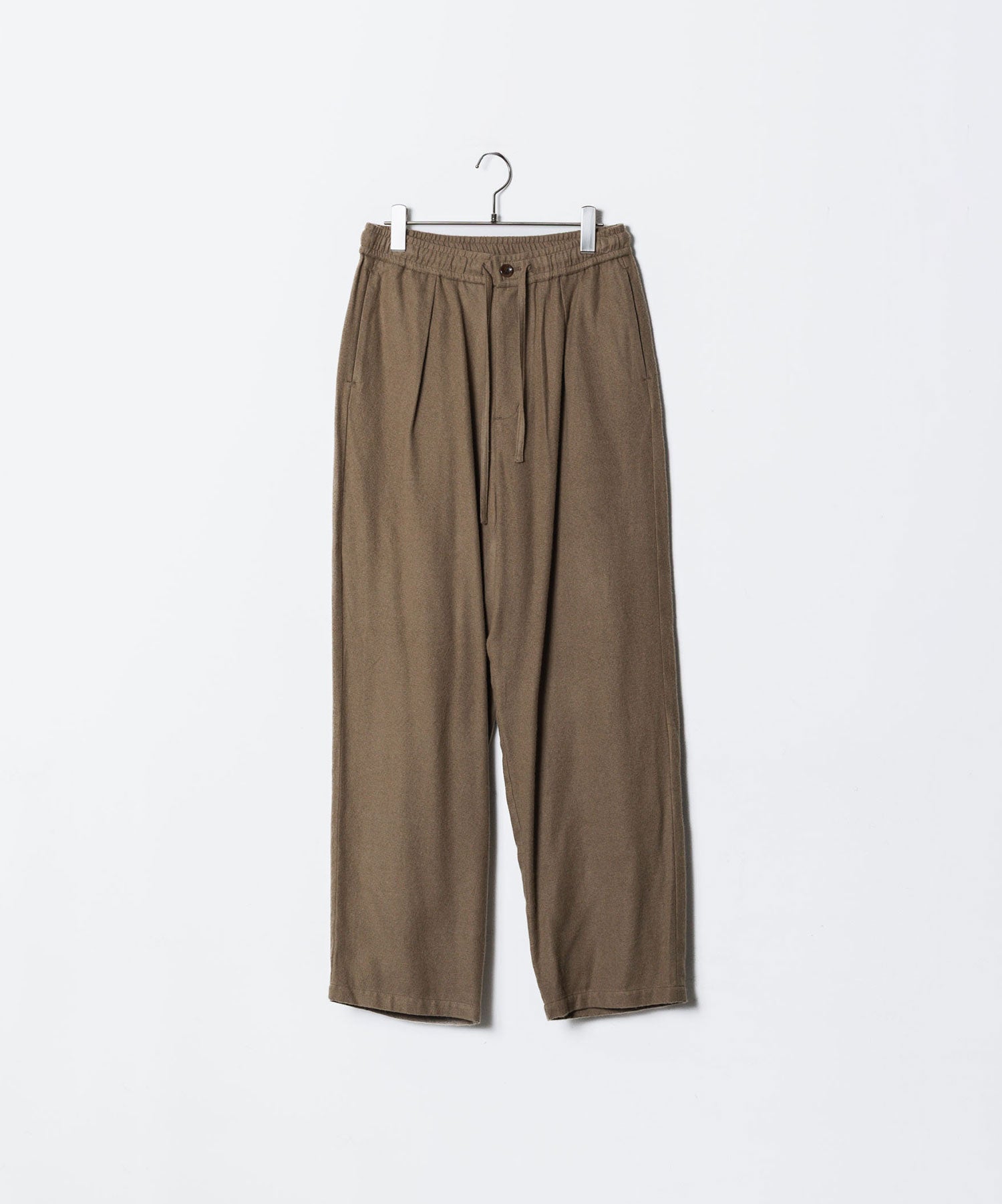 ATTACHMENT アタッチメントのRY/CO/SI FLANNEL 1TUCK EASY TROUSERS - CAMELの公式通販サイトsession福岡セレクトショップ
