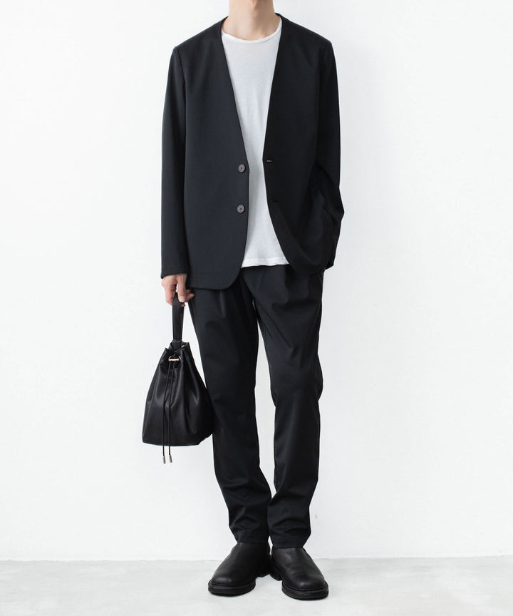 ATTACHMENT / EXCLUSIVE ITEMアタッチメントのLUCA MATTE TWIST COLLARLESS JKT - BLACKの公式通販サイトsession福岡セレクトショップ