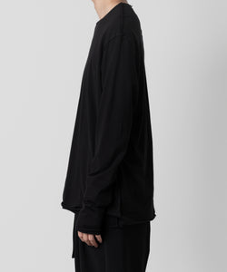 【ATTACHMENT】ATTACHMENT アタッチメントの80/2 PIMA CO JERSEY SLIM FIT LAYERED L/S TEE - BLACK 公式通販サイトsession福岡セレクトショップ